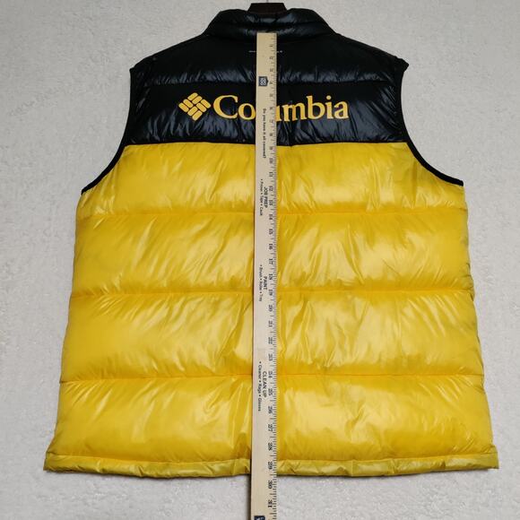 Columbia Men's Pike Lake Puffer Vest Size XL Thermal Omni-Heat Black Yellow NEW - Picture 12 of 13